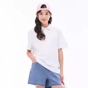 [보리보리/오션스카이]공용 로고 자수 포인트 베이직 카라 반팔 티셔츠