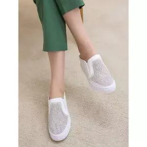 [하프클럽/]메쉬 키높이 뮬스니커즈 6cm
