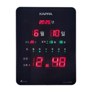 블랙라인 전파 수신 시간자동조정 디지털 전자 다용도 무소음 벽걸이 시계 3851