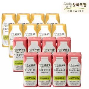 상하목장 유기농우유 125ml 2종(딸기우유8+바나나8) 총16입