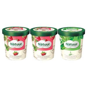 [슈팅냉동] 롯데웰푸드 나뚜루 스트로베리 파인트 474ml, 2개 + 녹차 파인트 474ml, 1개