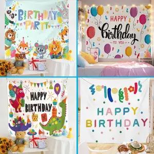 해피벌스데이 생일 축하 가랜드 패브릭 파티 현수막 HAPPYBIRTHDAY 포스터