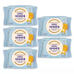 크리넥스 마이비데 클린케어 카카오 화장실용 물티슈 캡형 40매입 x 5팩 휴대용 비데 환자용 물휴지