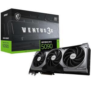 MSI 게이밍 RTX 5090 32G 벤투스 3X OC 그래픽 카드(32GB GDDR7, 512비트, 익스트림 성능: 2452MHz, 디스플레이포트 x3 2.1a, HDMI 2.1