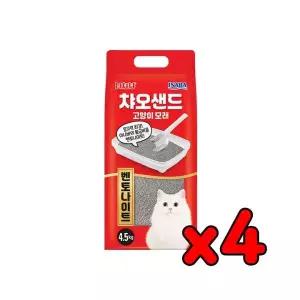 [고양이모래 특가할인4개묶음]이나바 야자활성탄 챠오샌드 벤토나이트 4.5kg