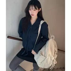 커버낫 COVERNAT WOMAN 클로버하트 셔링 나일론 백팩 Beige