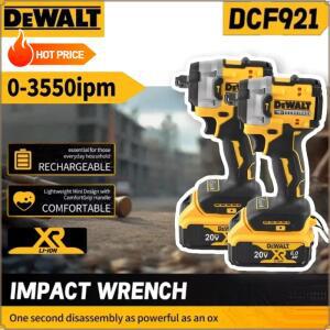 Dewalt DCF921 무선 1/2인치 임팩트 렌치 Dewalt 배터리 전동 공구용 브러시리스 가변 속도 충전 렌치