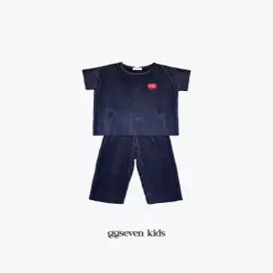 GG7Kids 아동 남아 여아 봄 여름 등원룩 등원코디 커플공용 반팔 9부 냉감 상하복세트