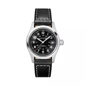 해밀턴 H70455733 카키필드 남성 가죽 오토매틱 38mm