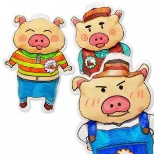 컬러룬 (아기돼지 삼형제 12인) (30봉 묶음) 선택 상품