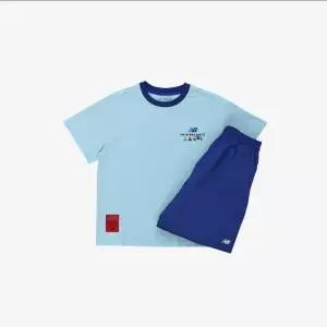 뉴발란스키즈(NB Kids) Run Festival_쿨터치 반팔티 + 우븐 스트레치 팬츠 셋업 NK9