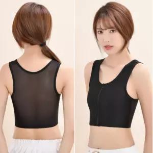 S-5XL 3종류 빅사이즈 앞지퍼 가슴압박브라 가슴작아보이는브라 스포츠브라 출근 데이트