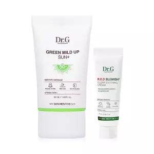 닥터지 그린 마일드 업 선 플러스 50ml+레드 수딩 크림 10ml 소용량 수분크림 - R