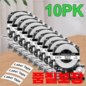 엡손 LW-300 라벨 메이커 접착 스티커 SS12KW 호환 LC-4WBN 12mm