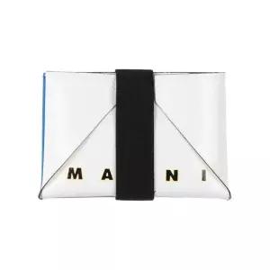 Marni  PVC 오리가미 카드지갑 1단 WhiteBlue PFMI0008U0P3572ZO503