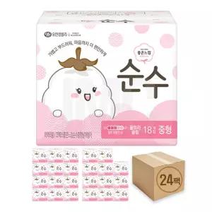 좋은느낌 순수 울트라슬림 중형 18매 24개