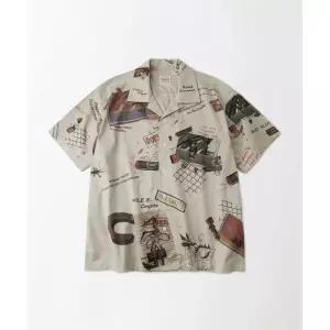 아웃스탠딩 OUTSTANDING LOONEY TUNES GRAPHIC OPEN COLLAR HALF SHIRT_GRAY OS26SSHS20GR 476686