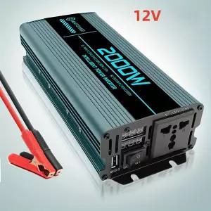 2000W 자동차 전원 인버터 12V 220V QC3.0 USB 포트 컨버터가 있는 자동 태양광 인버터 파워 뱅크가정 RV
