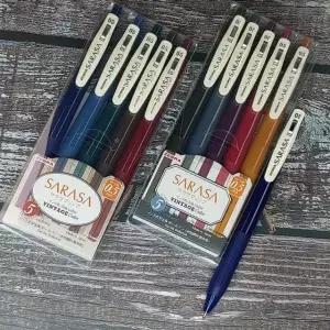 제브라 0.5mm 중성펜 젤볼펜 사라사클립 빈티지 5색
