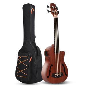 Batking Ubass Fretless, 베이스 우쿨렐레 기타 76.2cm(30인치) 우쿠 베이스, 어쿠스틱 바리톤 일렉트릭 및 가방 전기