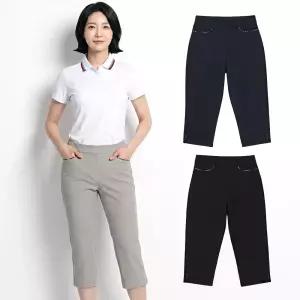 이지앤 여성 여름 밴딩 팬츠 여자 7부 바지 쿨 아이스 냉장고 하의 엄마 아줌마 EYN0001