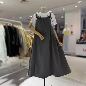 [대구백화점] [스테파니]멜빵 밴딩끈 차차 원피스 세트(A26ST6205)