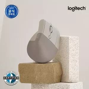 [Logitech]로지텍코리아 공식 LIFT 웜그레이 버티컬 인체공학 무선 블루투스 마우스 Warm Gray