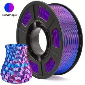 3D 프린터 필라멘트 듀얼 컬러 동시 압출 실크 블루 퍼플 색상 변화 PLA 1.75mm