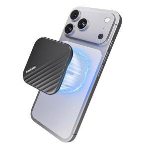 베스토스 1TB 마그네틱 휴대용 SSD, 얇고 작은, 4K 120fps ProRes HDR 레코드 & 스토어, 최대 2000MB/s, iPhone 외장 스토리지, iPhone 15/16/17 시리즈용 외장 솔리드 스테이트 드라이브, 태블릿, PC, 블랙