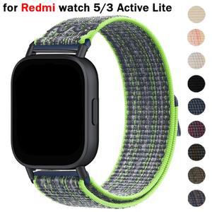 Redmi Watch 5 Active/ltie 용 나일론 루프 스트랩 Xiaomi Mi 3 Lite/Active 22mm 스포츠 밴드