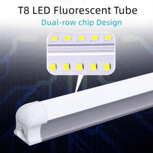 LED일자등 T8 LED 라이트 바 220V 조명 천장 , 쇼핑몰 호텔 튜브 벽 50CM, 알루미늄 스위치 고휘도 램프 콘센트 25W EU