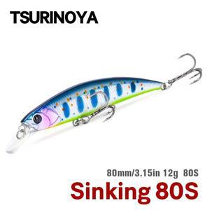 TSURINOYA 80S 12g 싱킹 미노우 낚시 루어 DW96 8cm 대형 송어 파이크 Rockfish 하드 미끼 저크베이트 민