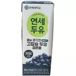연세두유 뼈를 생각한 플러스 고칼슘 두유 검은콩 저당 190ml 24개