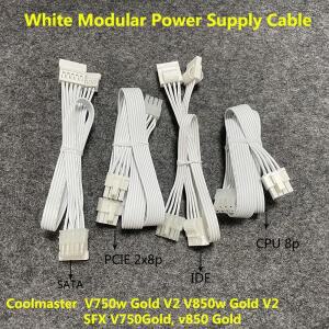 Coolmaster V750 GoldV2 V2 SFX 용 전원 공급 장치 케이블 화이트 하이 퀄리티 8 핀-PCIE 핀 CPU SATA IDE