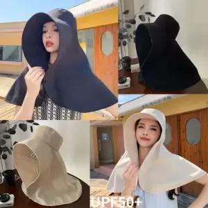 꿀피부보호 썬캡 후드 모자 얼굴가리개 자외선차단 어깨까지 햇빛차단 완벽차단모자