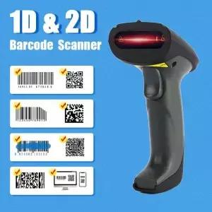 YHD1200 무선 및 유선 바코드 리더기 스탠드 자동 기능이 있는 1D 2D QR 스캐너 CCD Bluetooth USB