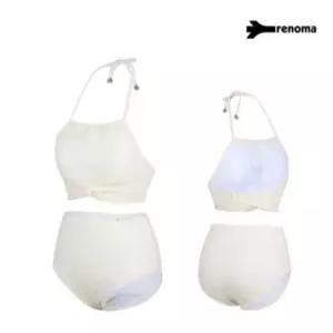 여성 비치 펄 크로셰 홀터넥 하이웨스트 비키니 LS2G302_IV