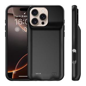 새로운 대용량 20000mAh 아이폰 16 프로맥스용 초슬림 충전식 백클립 배터리 TPU 소프트 고무 케이스 보조