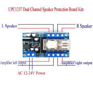 UPC1237 듀얼 채널 스피커 호환 보호 보드 키트 부팅 음소거 지연 AC 12-24V 200W