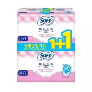 쏘피 바디피트 볼록맞춤 날개 대형 생리대 19+19입