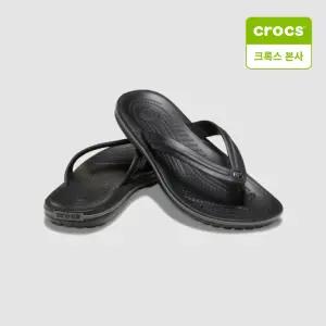( 본사)남녀공용 크록밴드 플립 블랙 슬레이트 그레이 11033-0DD