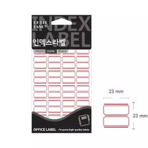 인덱스라벨 일반견출지 23x23mm 적색 20-101R 480P