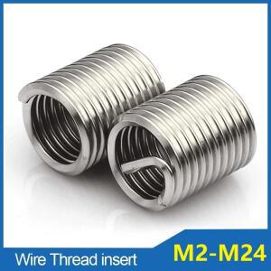 2-50pcs M2 M2.5 M3 M4 M5 M6 M8 M10 M12-M24 304 스테인레스 스틸 헬리코일 나사 수리 인서트 코일 와이어