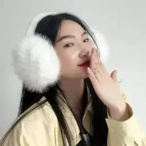 화이트 밍크 귀마개 페이크 왕 보온 페이크 화이트 보온