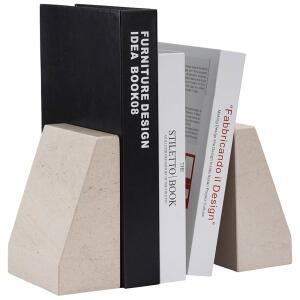 코빌 북엔드는 선반용 9파운드 대형 책 논슬립 헤비 듀티 북 는 CD/영화용 미적 장식 선반 테이블 홈 데코용 베이지