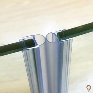 없는 샤워 문짝 씰링 스트립 물 스토퍼 웨더스트립 유리 스크린 도장 4-12mm 갭 실러 50cm X2