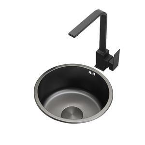 40x40 싱크볼 카라반 기본 블랙 계수대 45x45 간이 언더볼 세면대 캠핑카 원형