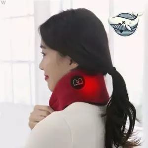 겨울준비 온열 기능성 넥워머 따뜻한 발열 스카프 와인색