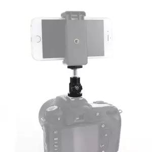 DSLR 카메라 핫슈 1/4 나사 볼헤드 마운트 LED 조명 마이크 (W4409FB)