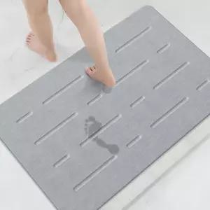 OTHWAY 대형 돌 목욕 매트 욕실용 빠른 건조 흡수성 긴 미끄럼 방지 규조류 단단한 샤워 즉시 라이트